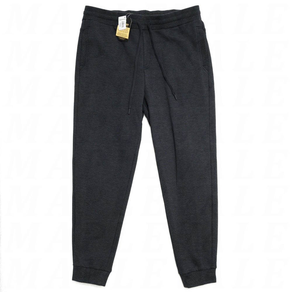 Burlebo Mens 2XL Performance Fleece Jogger Pant Heather Black Sweatpants FJ-HBLK